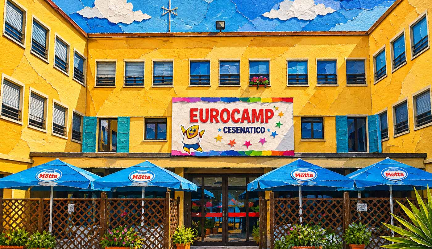 eurocamp-cesenatico-fotogallery-villaggio-vacanze La facciata della struttura principale di Eurocamp Cesenatico